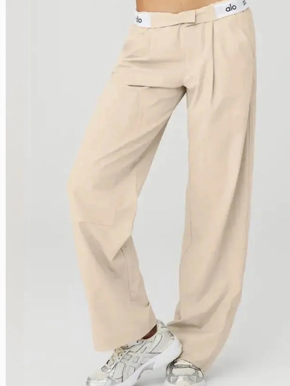 ALO Yoga Beige Wide-Leg Pants